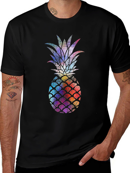 Colorful Pineapple Graphic T-Shirt