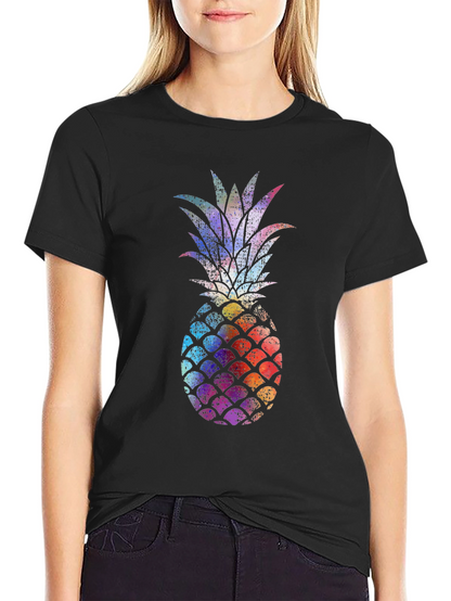 Colorful Pineapple Graphic T-Shirt
