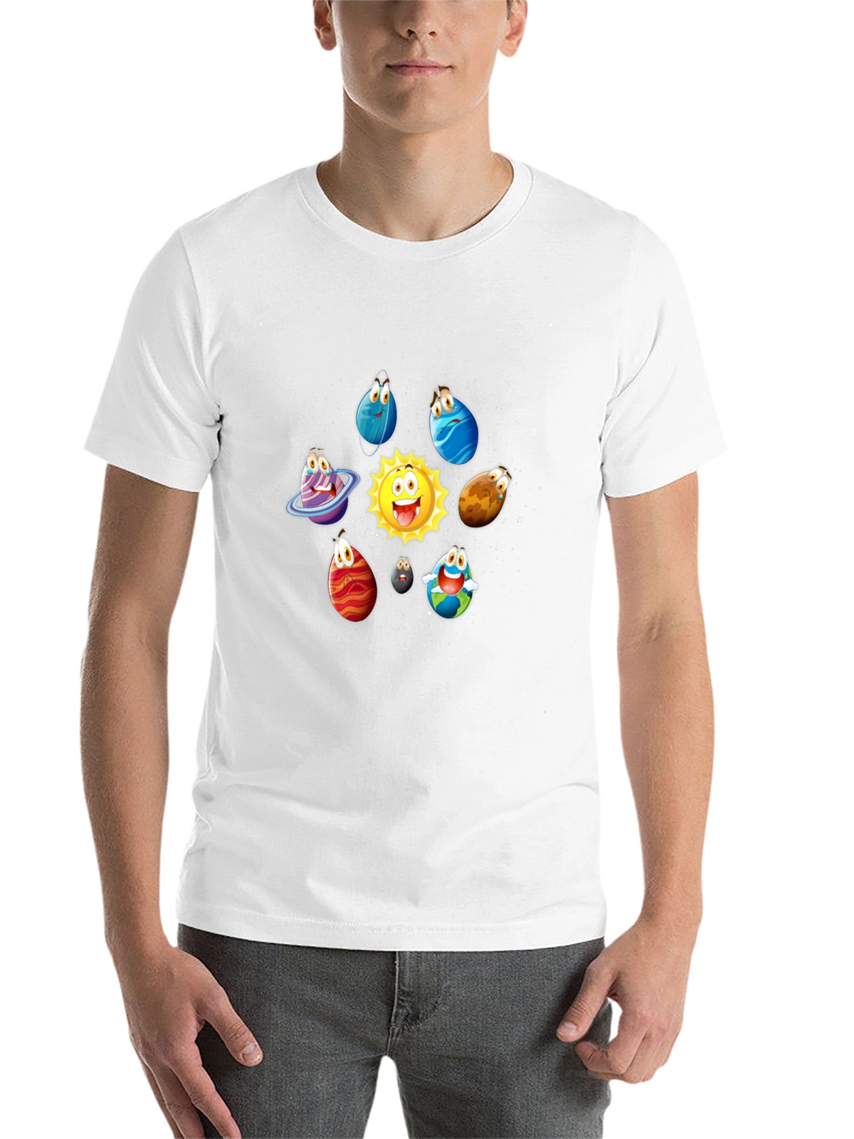 Cartoon Planet T-Shirt - Solar System Tee