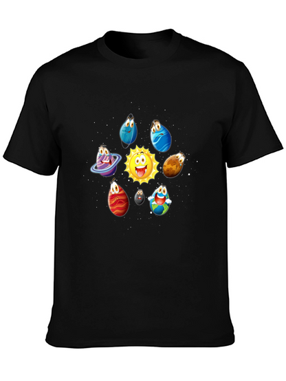Cartoon Planet T-Shirt - Solar System Tee