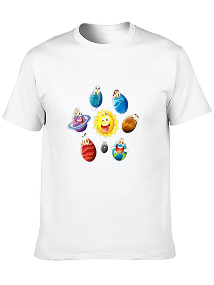 Cartoon Planet T-Shirt - Solar System Tee