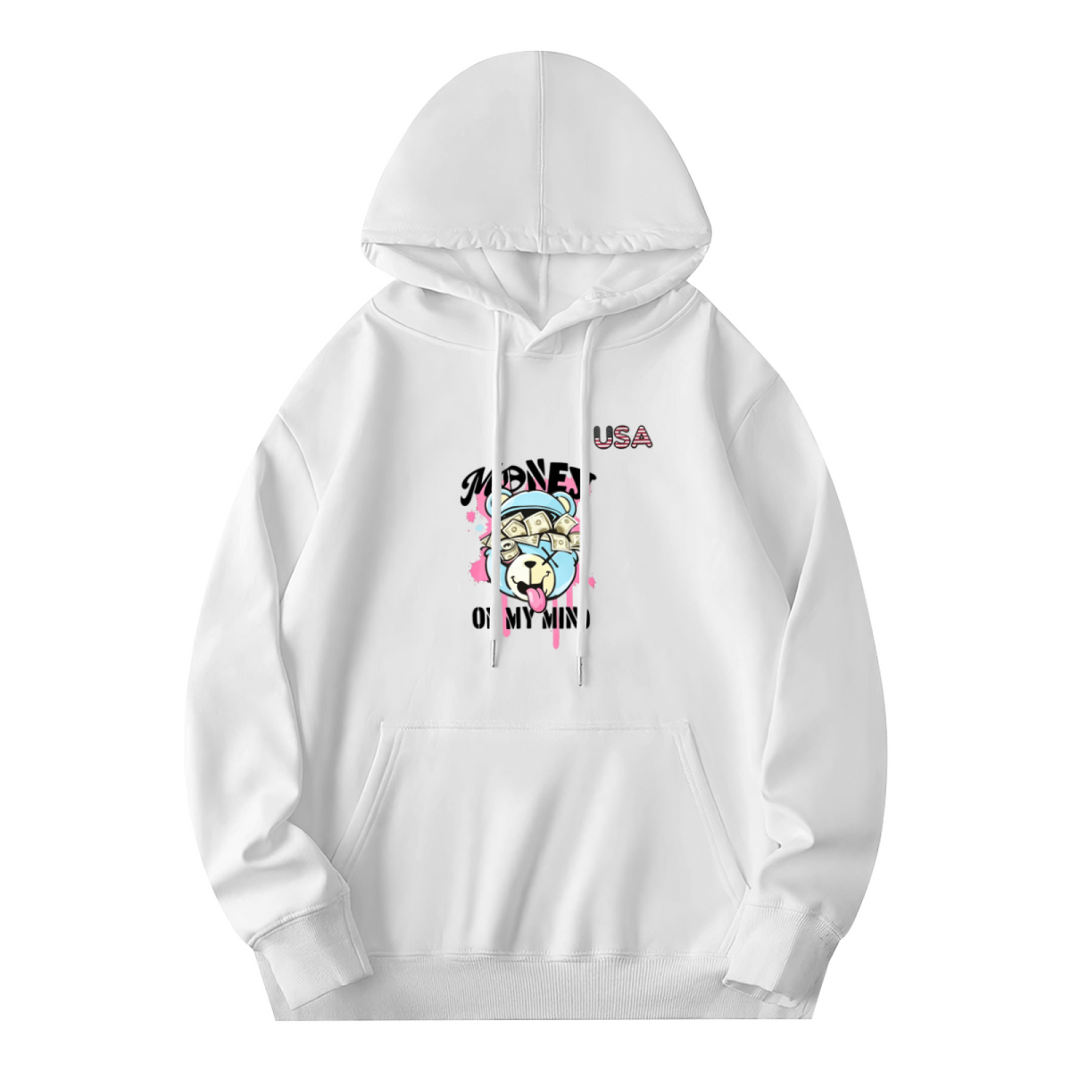 Cool Bear Money On My Mind USA Accent Hoodie