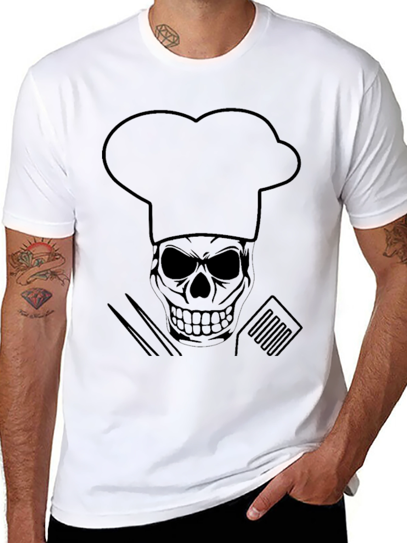 Chef Skull T-Shirt - Culinary Skeleton Tee