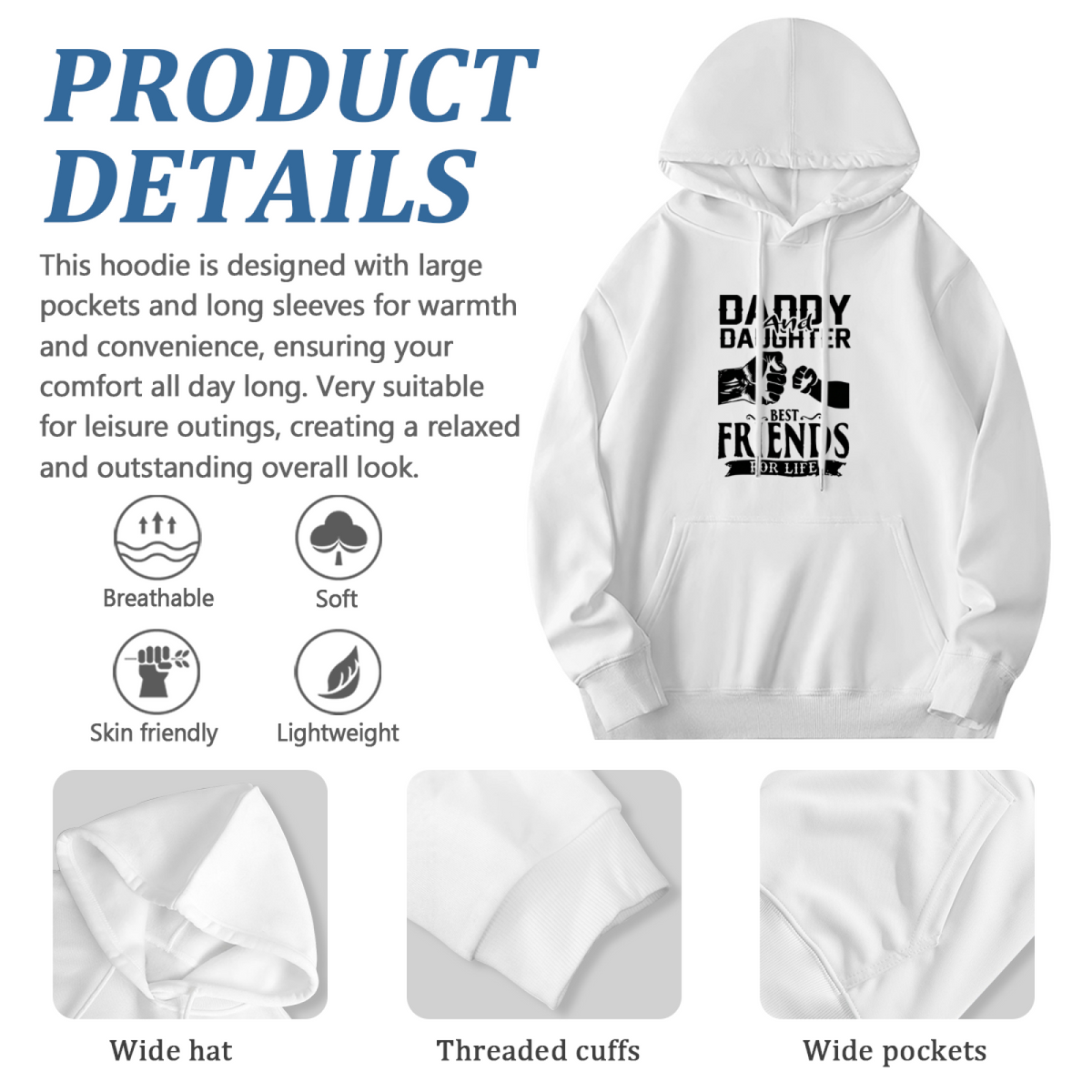 Daddy & Daughter Best Friends For Life Family Hoodie