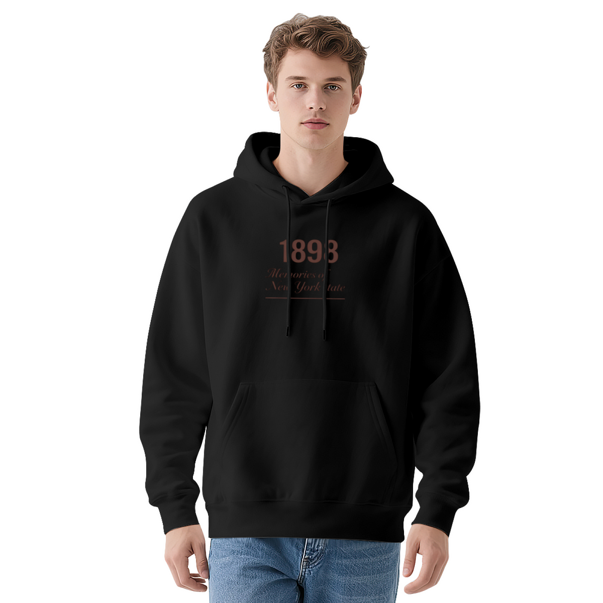 Minimal Retro 1893 New York State Memory Hoodie