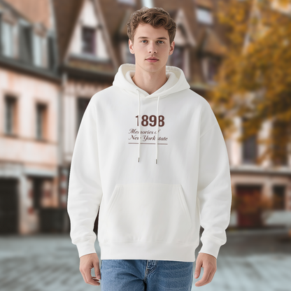 Minimal Retro 1893 New York State Memory Hoodie
