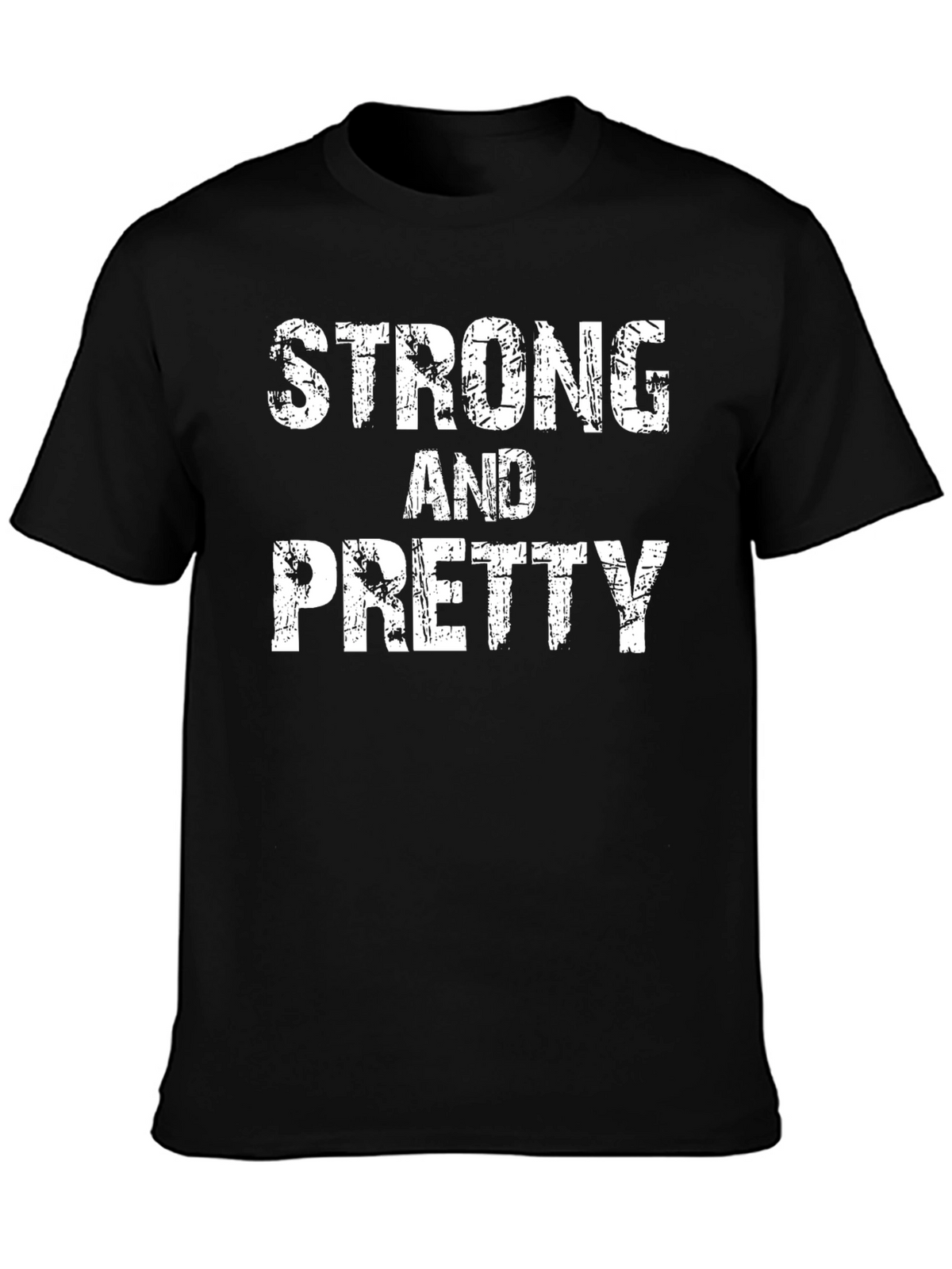 Strong & Pretty Graphic T-Shirt - Black Cotton Tee