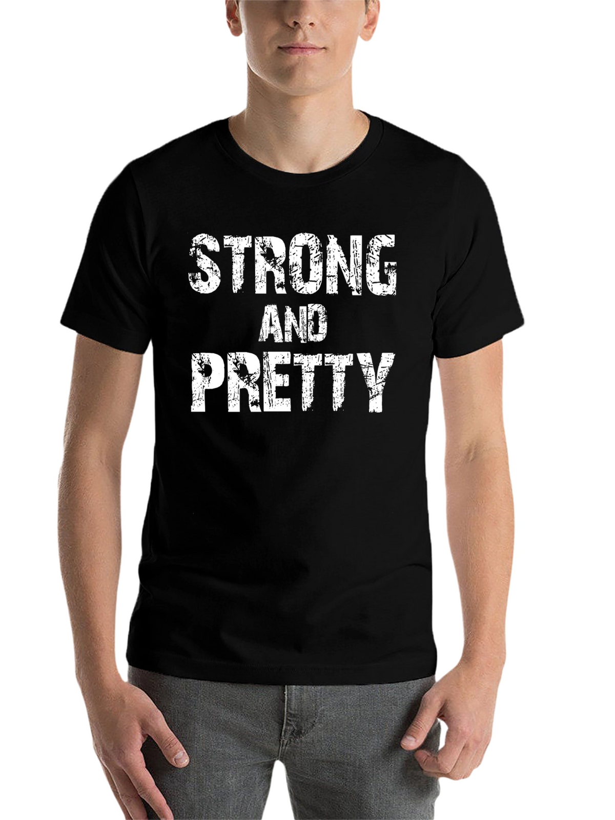 Strong & Pretty Graphic T-Shirt - Black Cotton Tee