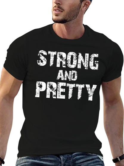Strong & Pretty Graphic T-Shirt - Black Cotton Tee