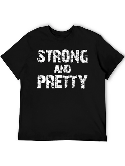 Strong & Pretty Graphic T-Shirt - Black Cotton Tee