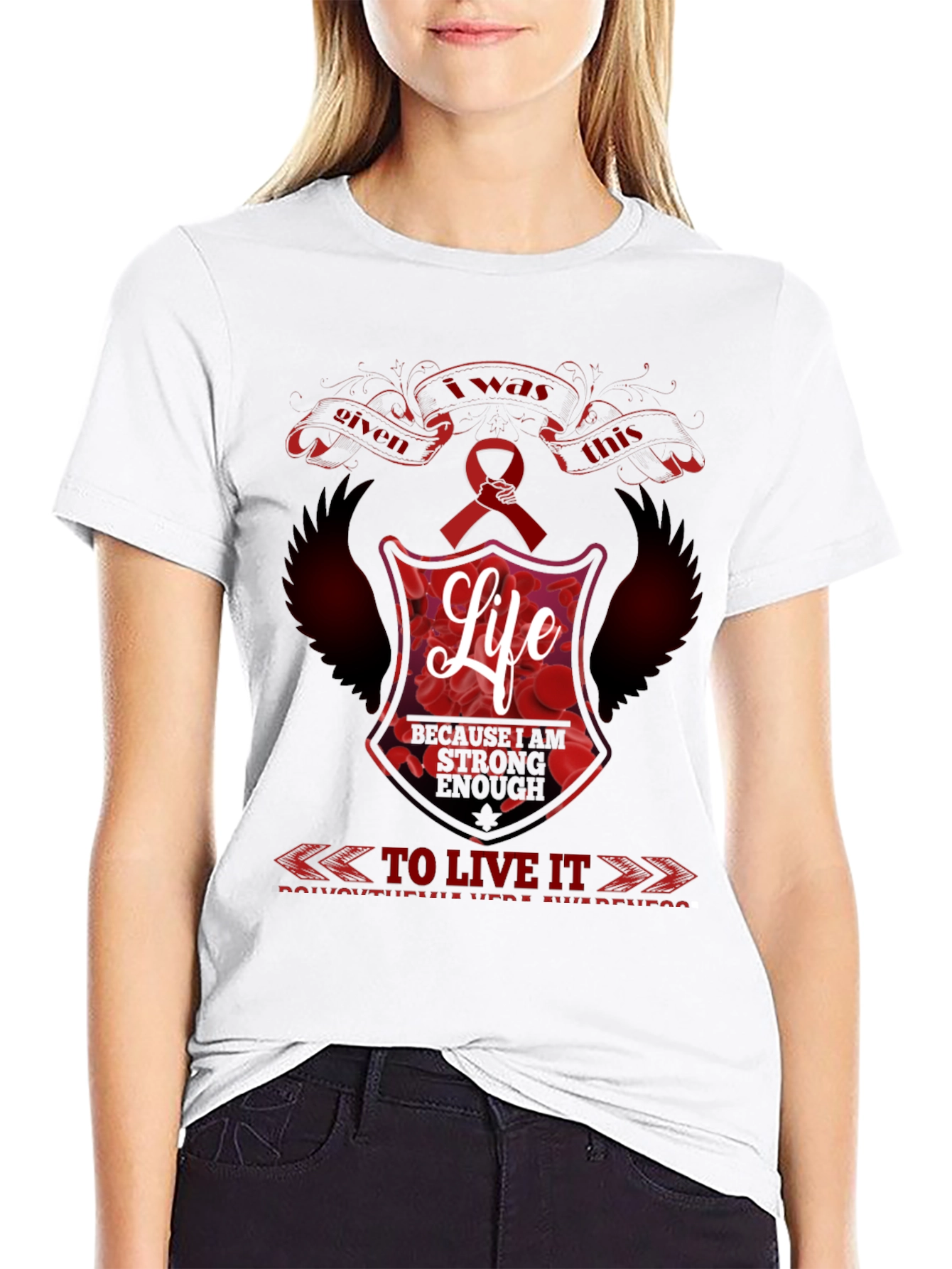 I was Given This Life Red Ribbon Awareness T-Shirt