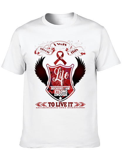 I was Given This Life Red Ribbon Awareness T-Shirt