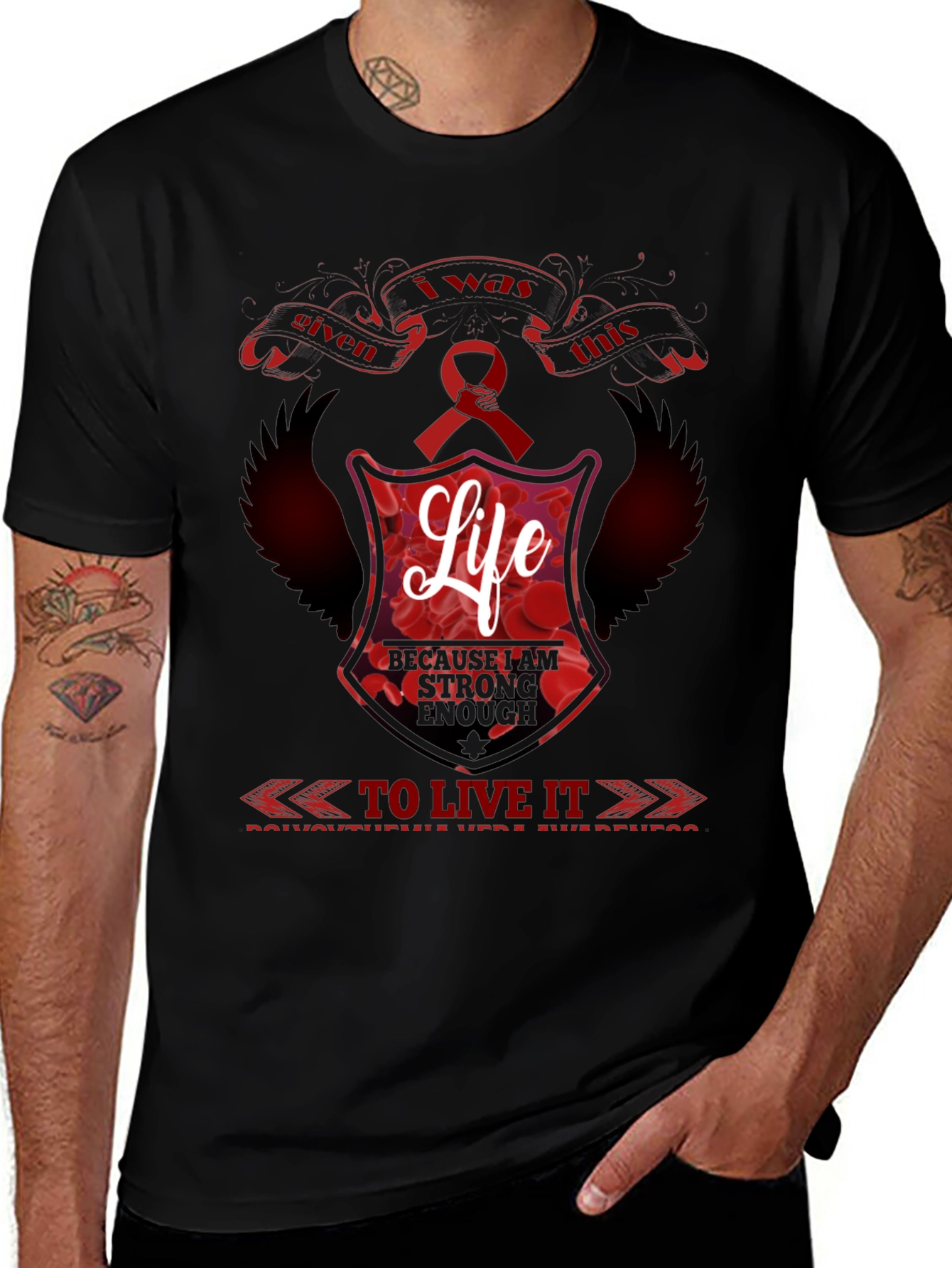 I was Given This Life Red Ribbon Awareness T-Shirt