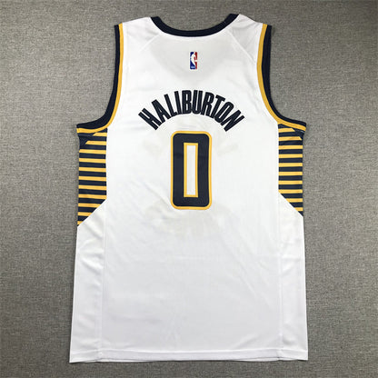 Men's Indiana Pacers Tyrese Haliburton #0 White Swingman Jerseys - Association Edition