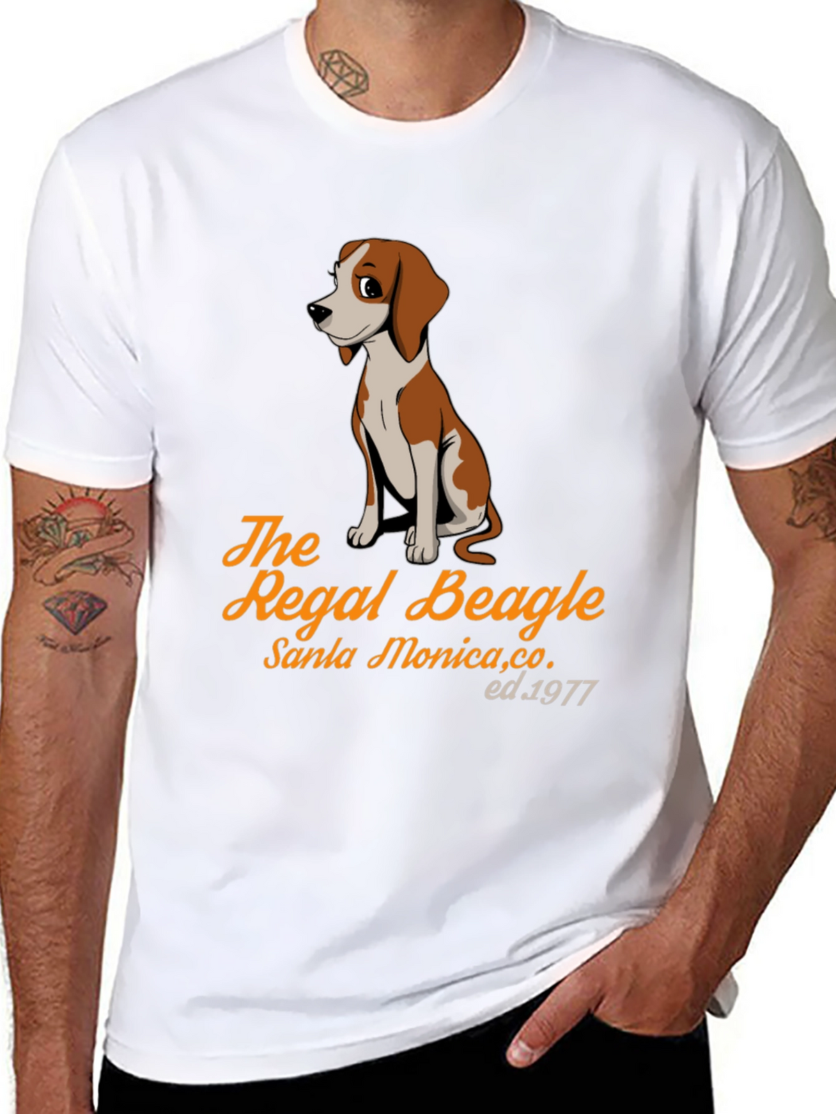 Regal Beagle Graphic Tee - Santa Monica Est. 1977