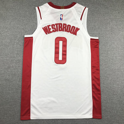 Men's Houston Rockets Russell Westbrook #0 White Classics Swingman Jerseys