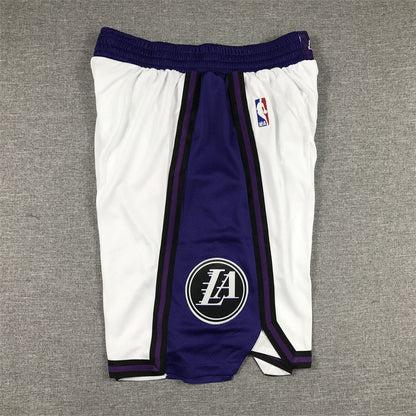 Men's Los Angeles Lakers White 2022/23 City Edition Basketball Shorts1