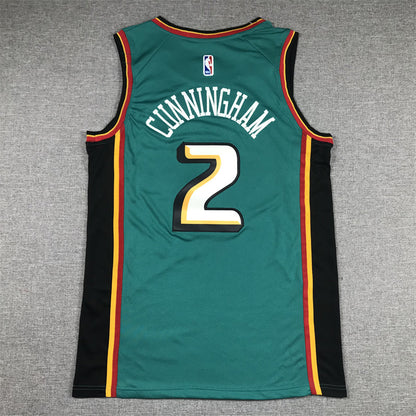 Men's Detroit Pistons Cade Cunningham #2 Teal 2022/23 Swingman Jerseys - Classic Edition
