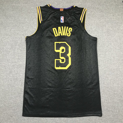Men's Los Angeles Lakers Anthony Davis Black #3 NBA Swingman Jerseys
