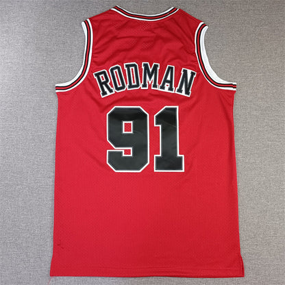Men's Chicago Bulls Dennis Rodman Red 1997-98 Hardwood Classics Swingman Jerseys