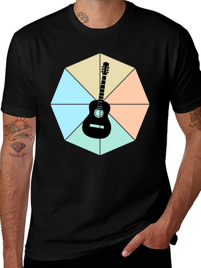 Guitar Geometric Graphic Tee