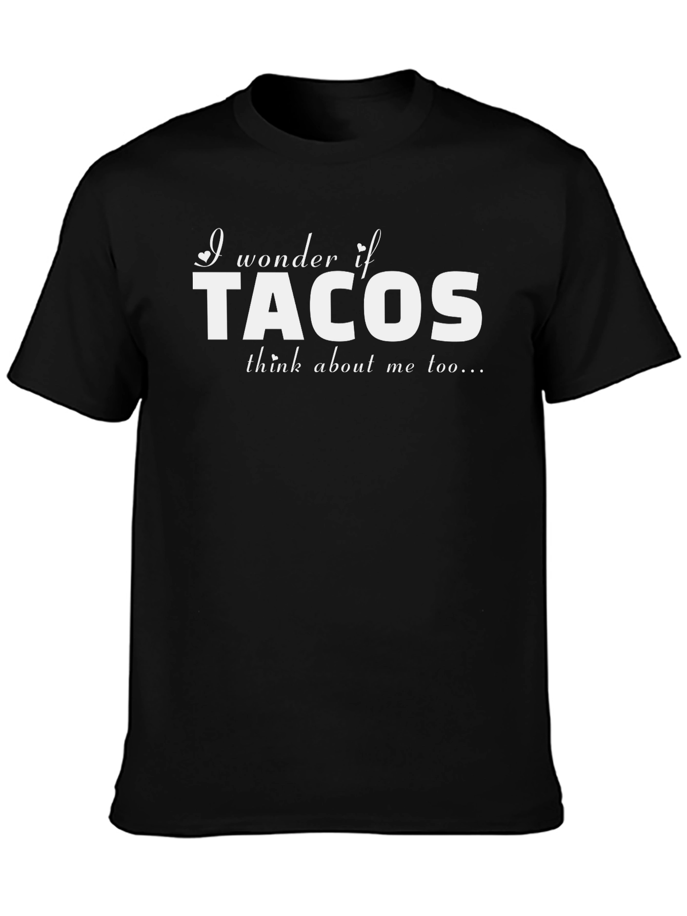 Tacos Graphic Tee - Mens Black Cotton T-Shirt