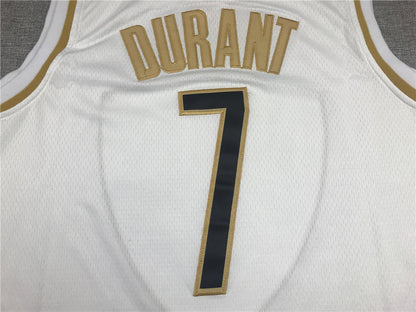 Men's Brooklyn Nets Kevin Durant #7 White Swingman Player Jerseys