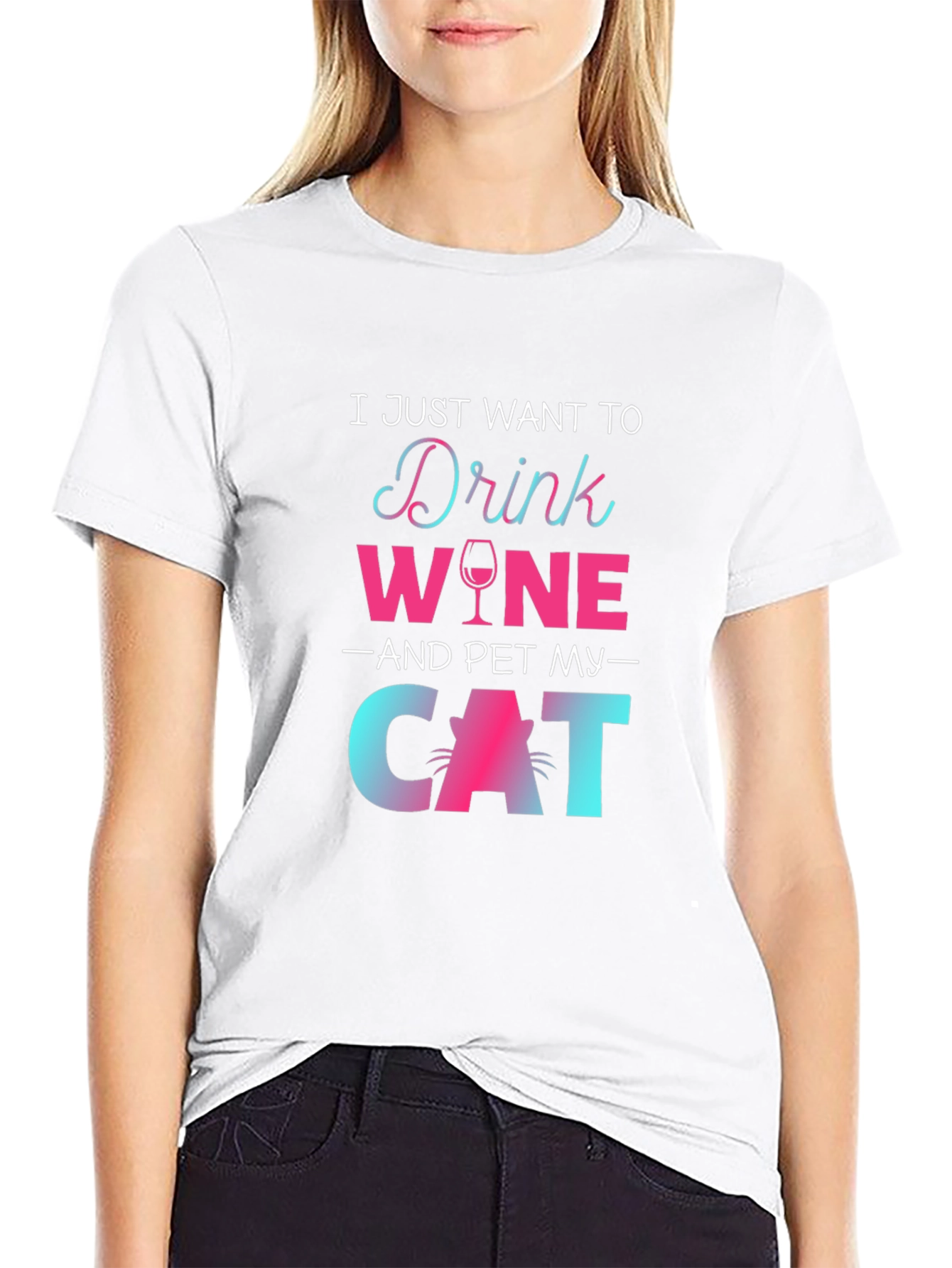 Drink Wine Pet Cat T-Shirt
