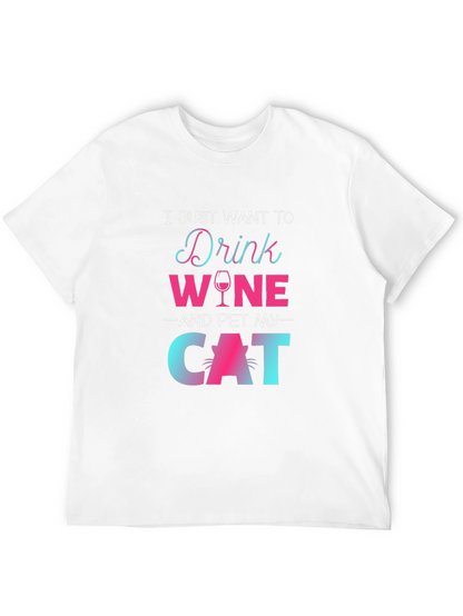 Drink Wine Pet Cat T-Shirt
