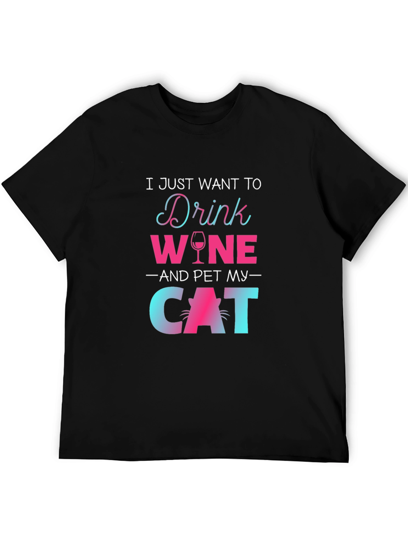 Drink Wine Pet Cat T-Shirt
