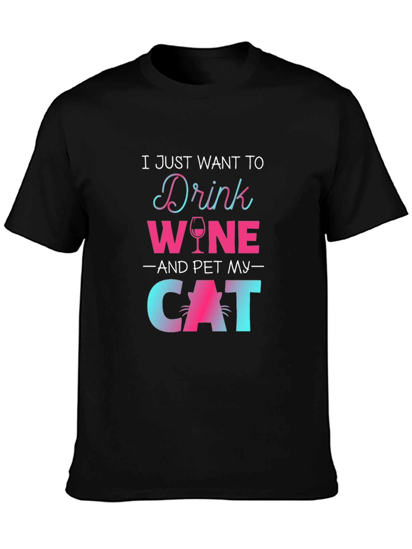 Drink Wine Pet Cat T-Shirt