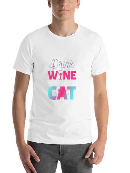 Drink Wine Pet Cat T-Shirt