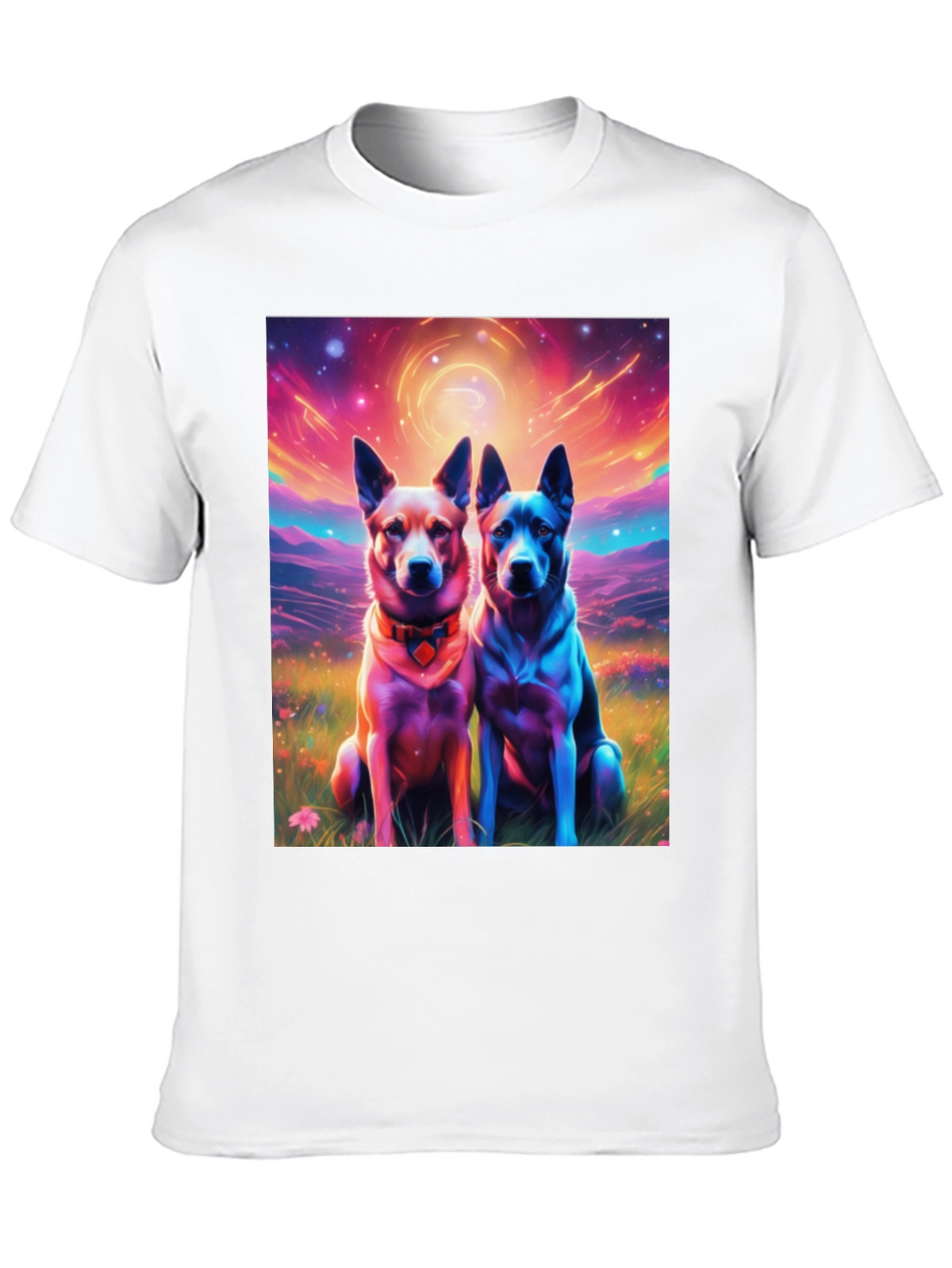 Psychedelic Dog Art T-Shirt