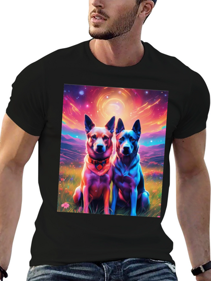 Psychedelic Dog Art T-Shirt