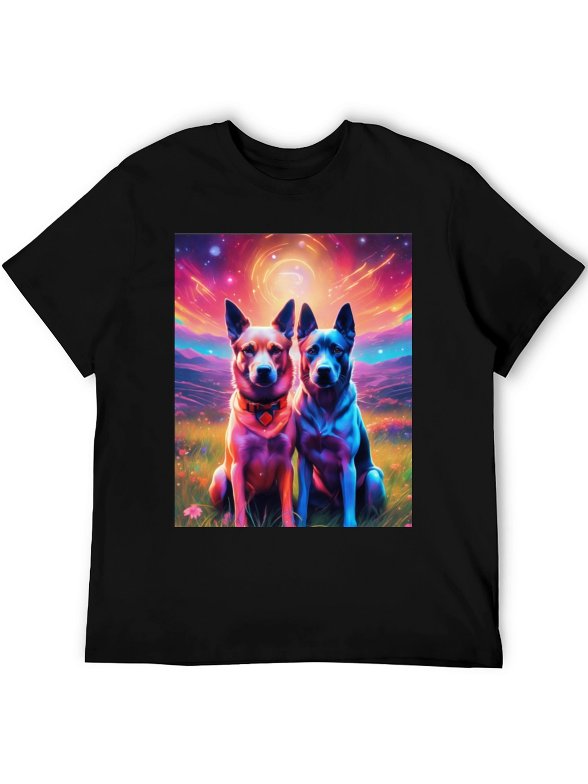 Psychedelic Dog Art T-Shirt