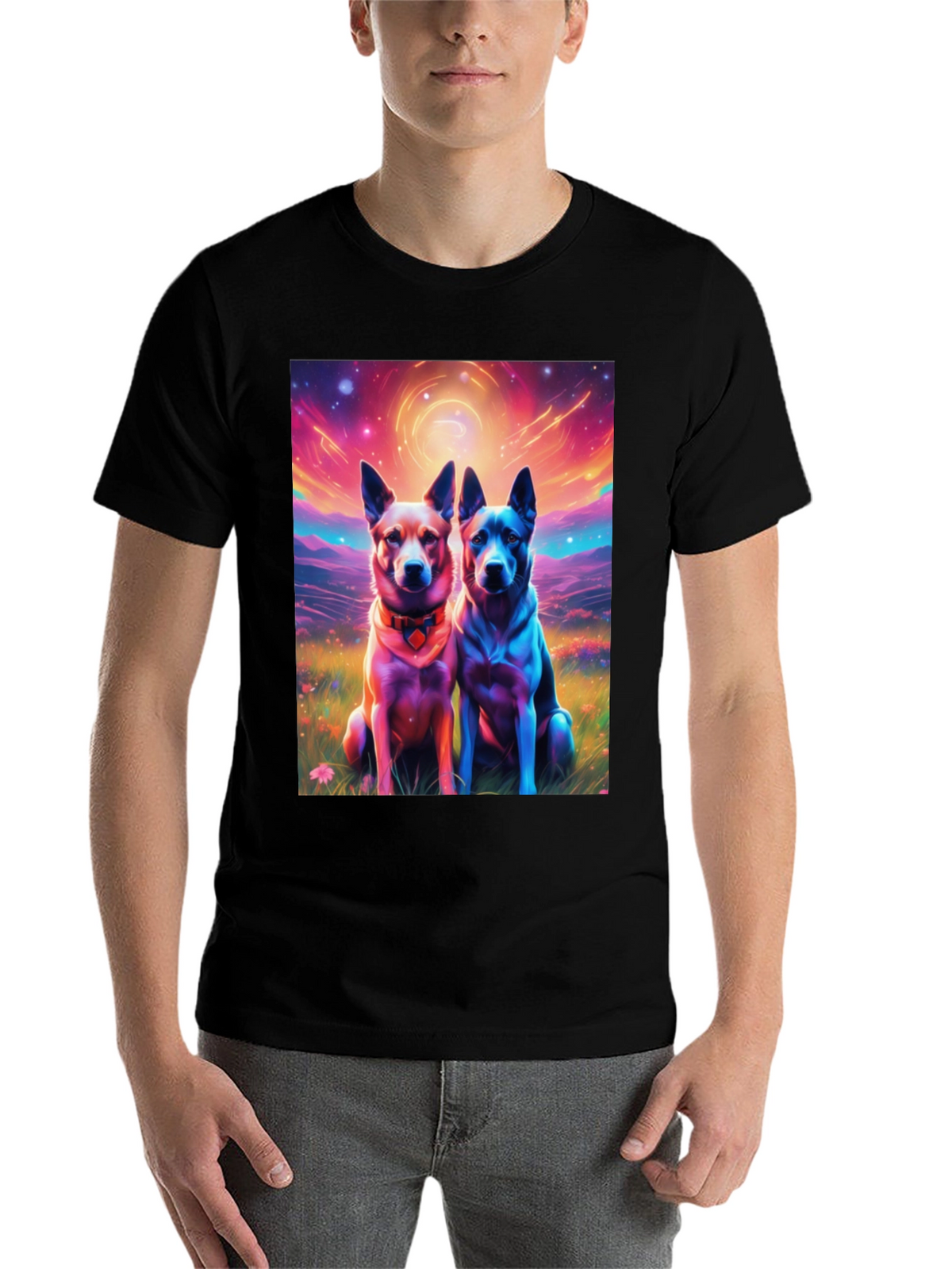 Psychedelic Dog Art T-Shirt