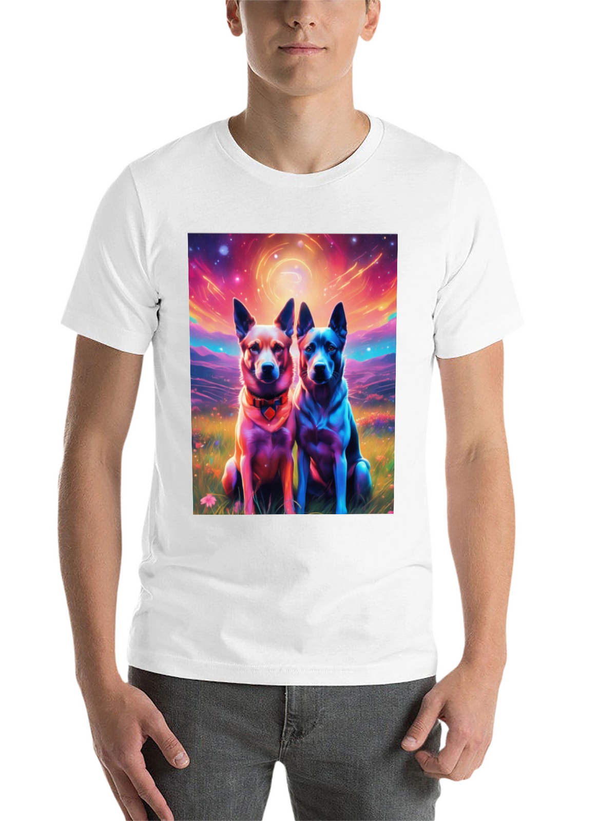 Psychedelic Dog Art T-Shirt