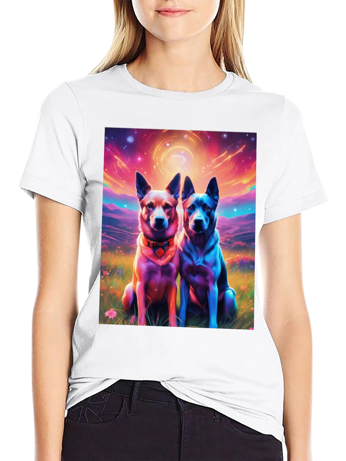 Psychedelic Dog Art T-Shirt
