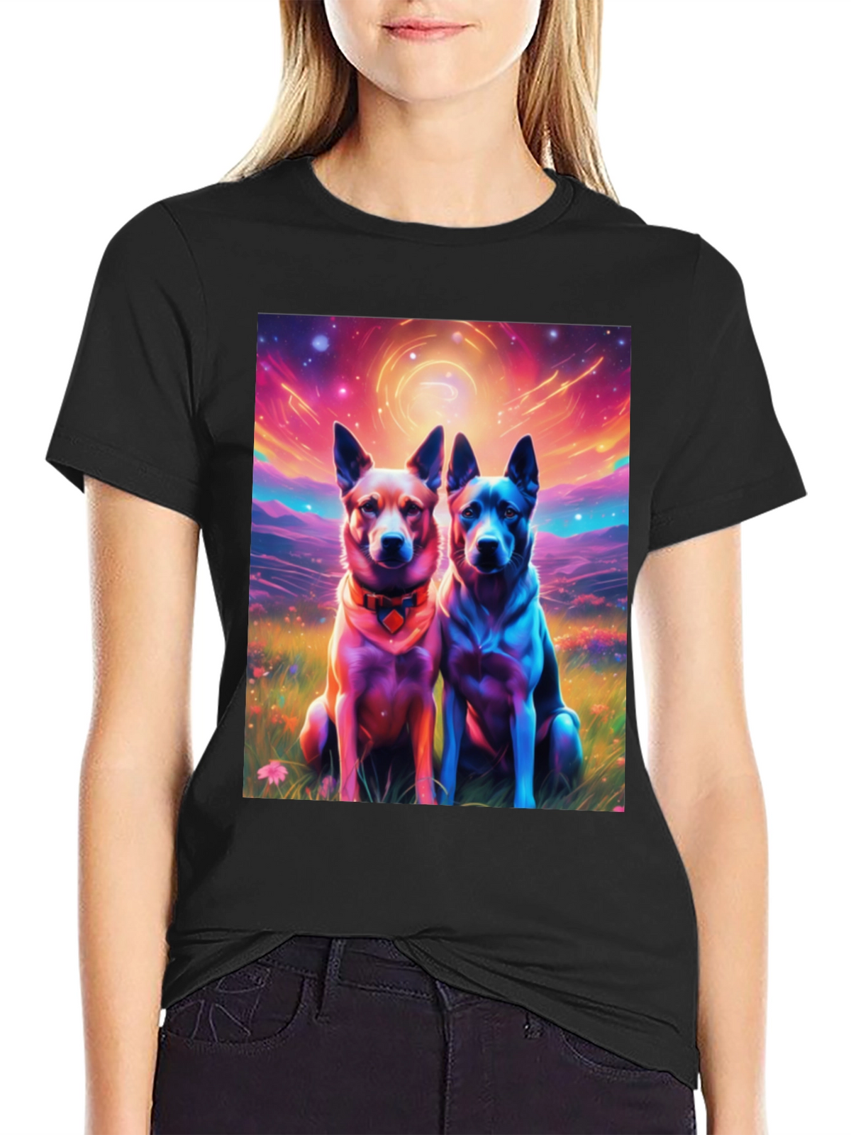 Psychedelic Dog Art T-Shirt