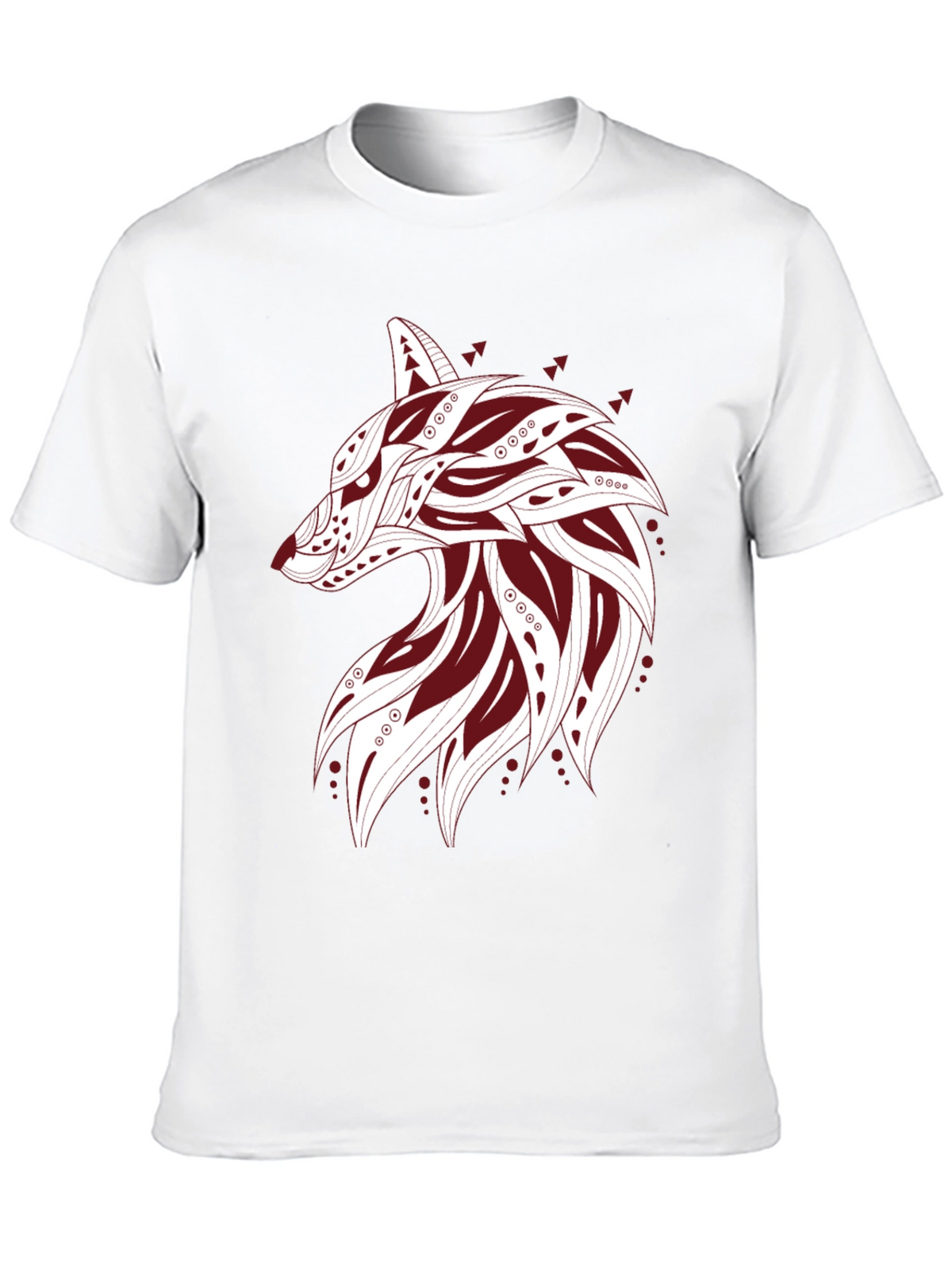 Tribal Wolf Graphic Tee - Mens Black T-Shirt