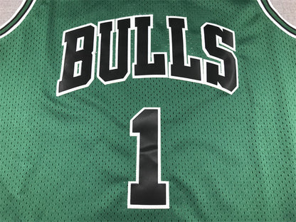 Men's Chicago Bulls Derrick Rose #1 Green Swingman Jerseys
