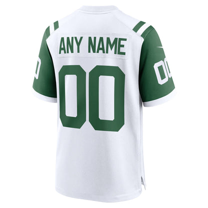 New York Jets Nike Classic Alternate Custom Replica Jersey - White