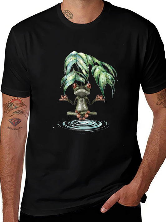 Zen Frog Meditation T-Shirt - Relax & Unwind