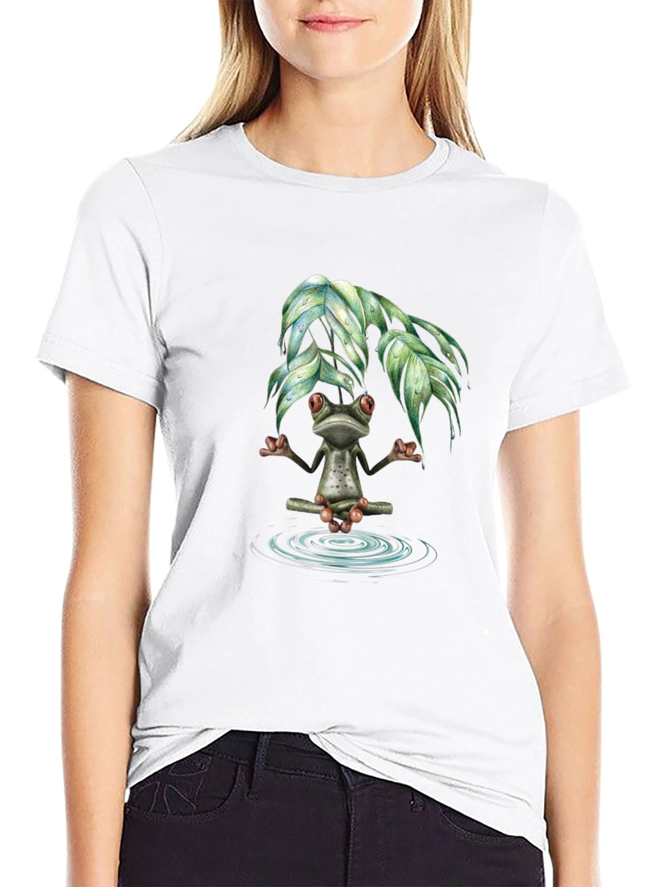 Zen Frog Meditation T-Shirt - Relax & Unwind