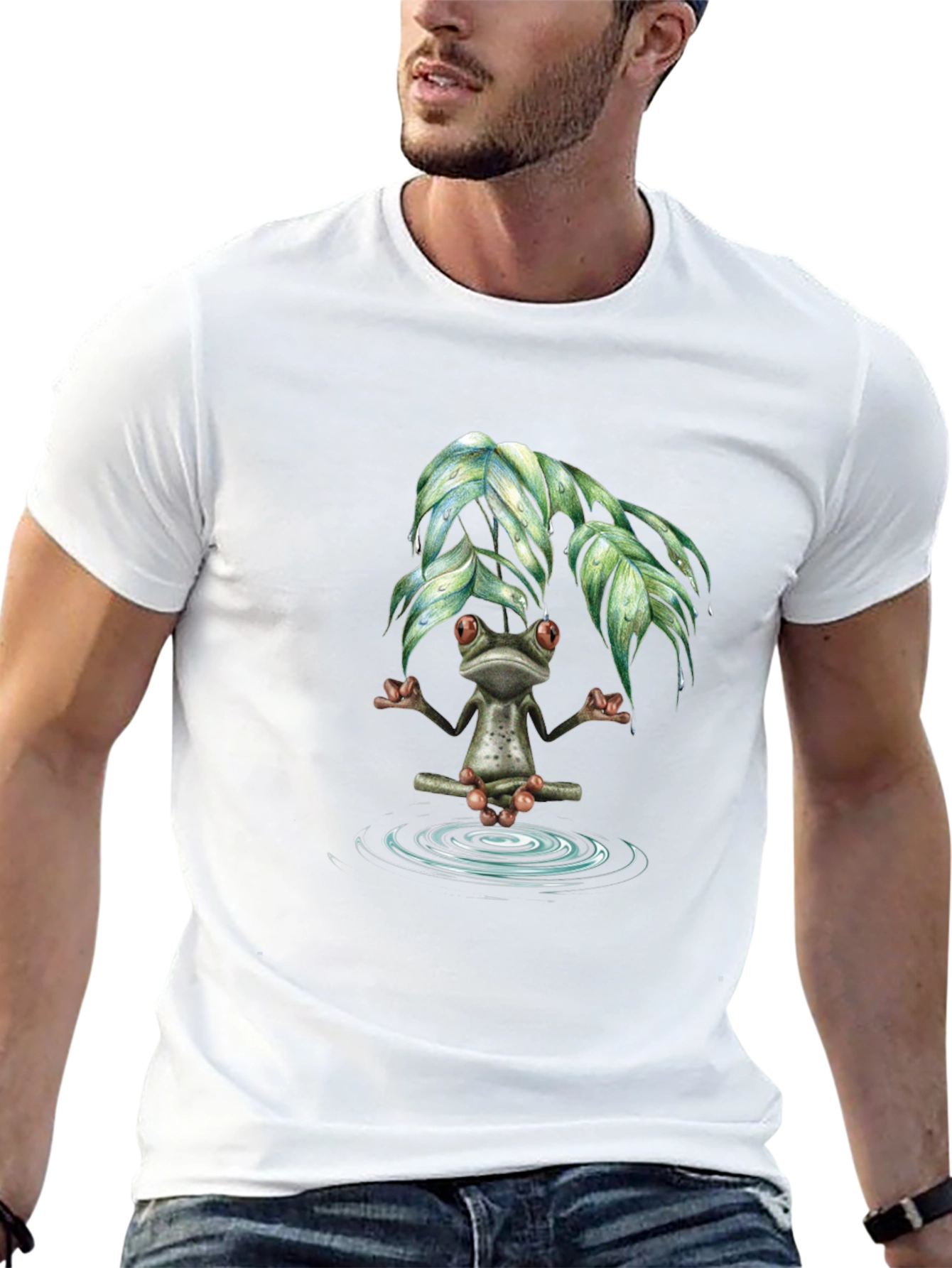 Zen Frog Meditation T-Shirt - Relax & Unwind