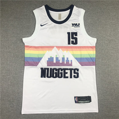 Men's Denver Nuggets Nikola Jokic #15 NBA White Swingman Jerseys - Reward version
