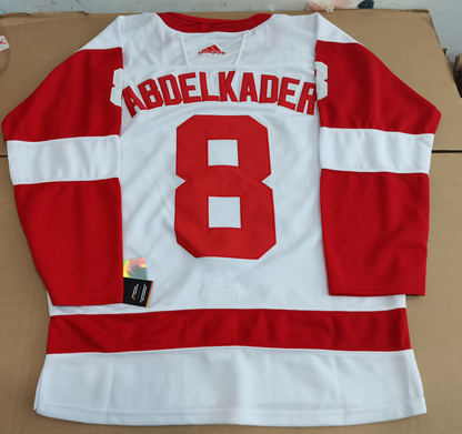 Men's Detroit Red Wings Justin Abdelkader #8 White Breakaway Player Jerseys