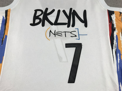 Men's Brooklyn Nets Kevin Durant #7 White 2022/23 Fastbreak Jerseys - City Edition