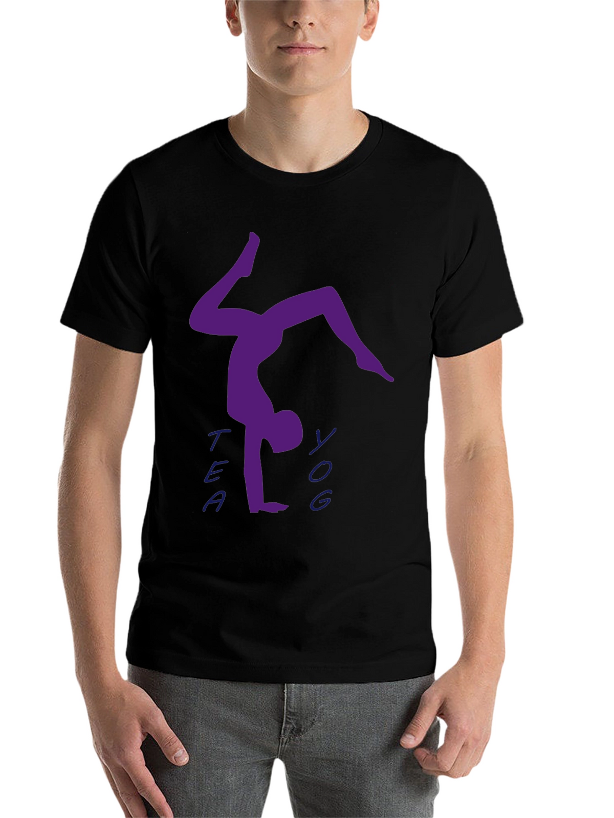 Yoga Handstand T-Shirt - Tea Yoga Design