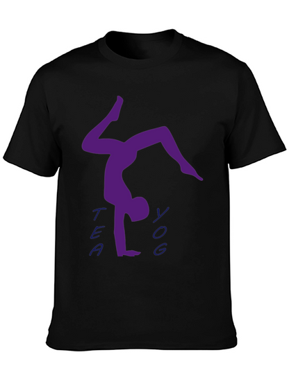Yoga Handstand T-Shirt - Tea Yoga Design